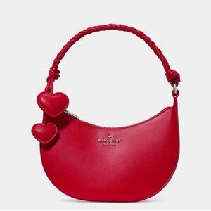 Kate Spade Nova Braided strap shoulder bag Cherry rouge red  NWT